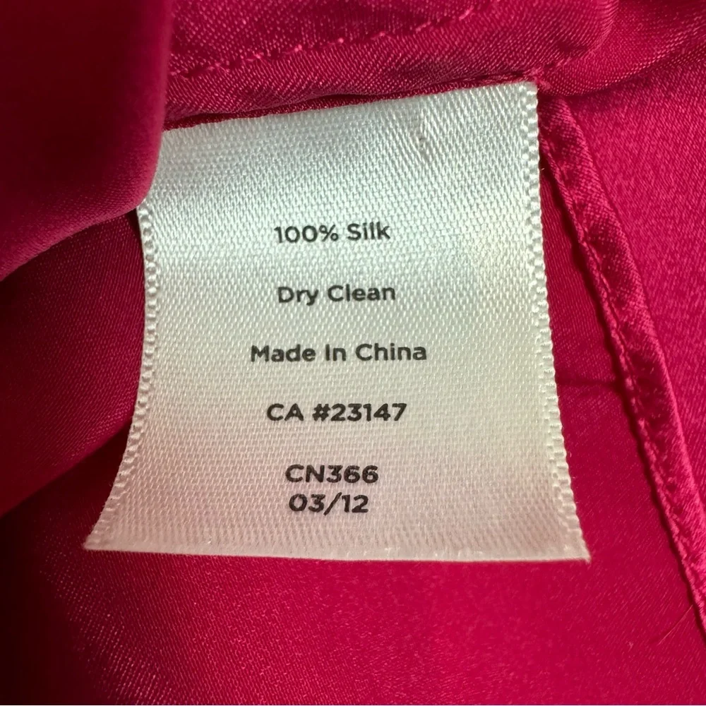 Talbots Flutter Sleeve 100% Silk Top Size 2 - Picture 11 of 11